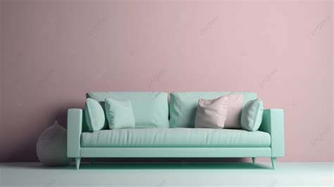 Latar Belakangpemandangan Minimalis Dengan Sofa Render D Dengan Latar