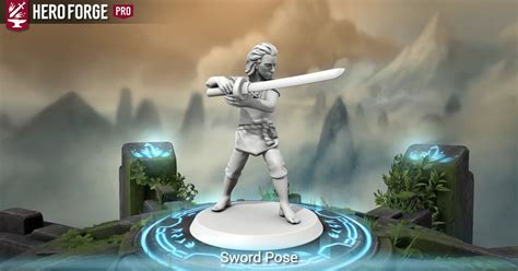 Sword Pose Made With Hero Forge