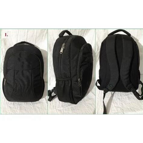 Black Matty Polyster Nylon Professional Laptop Backpack Bag Capacity