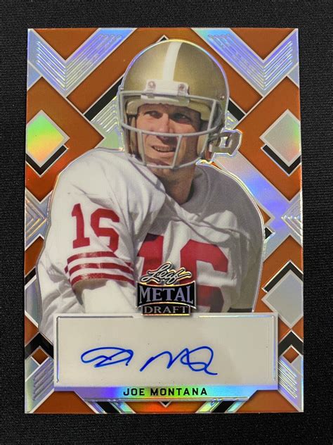 Mavin Joe Montana Leaf Metal Draft Auto