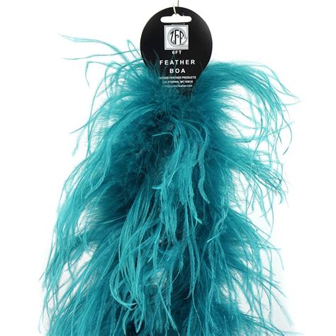 Dark Aqua Ostrich Feather Boa Two Ply Zucker By