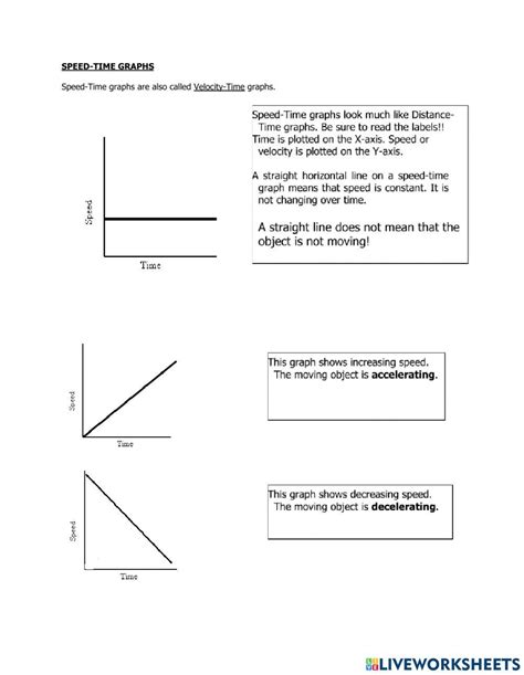 Motion Graphs Activity Live Worksheets