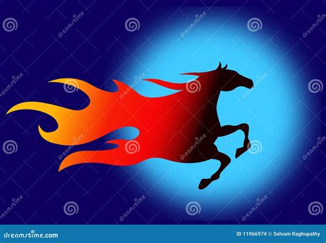 Fire Horse Stock Vector Illustration Of Draw Illustrated 11966974