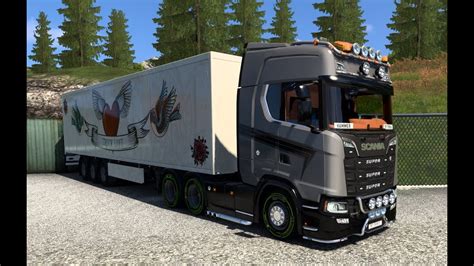 Ets Scania S V Brutal Open Pipe Valentines Edition Mirror Only