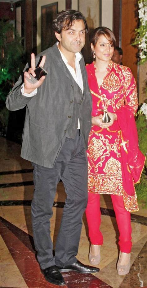 Bobby With Wife Tanya Deol In Red Chudidar Still Marriage Made Them