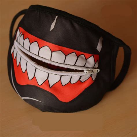 Tokyo Ghoul Zipper Masks Anime Cosplay Zipper Masks Cool Mouth Mask Kaneki Ken Cotton Party Mask ...