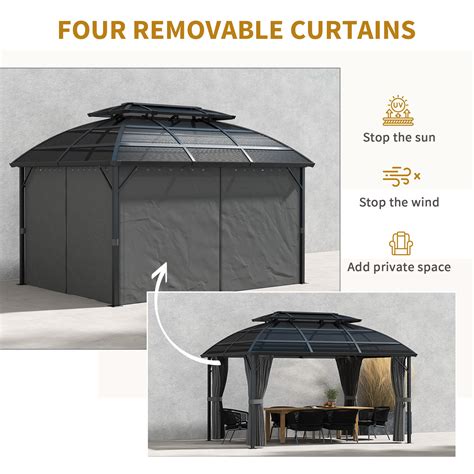 Outsunny 4x3m Aluminium Gazebo Durable And Stylish Anydaydirect