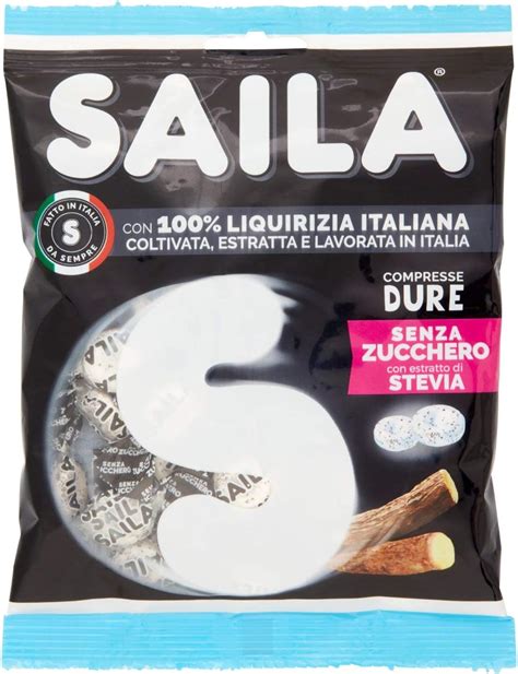 Saila Compresse Alla Liquirizia Caramelle Senza Zucchero Con