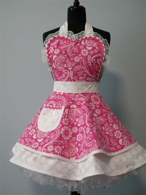 Pink Floral Apron Kad N