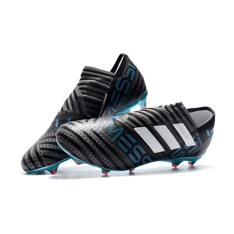 adidas Nemeziz Messi 17+ 360 Agility FG Soccer Boots - Black Blue White