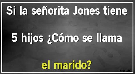 ¿cómo Se Llama El Esposo De Jones Solo Un Genio Superó Este Acertijo Para Expertos