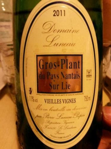 Luneau Gros Plant Du Pays Nantais Sur Lie Vieilles Vignes Vivino Brasil