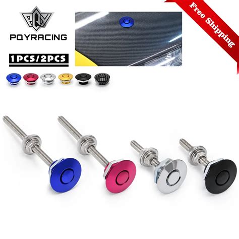 Universal 32mm 1 25 Push Button Billet Hood Pins Lock Clip Kit Engine