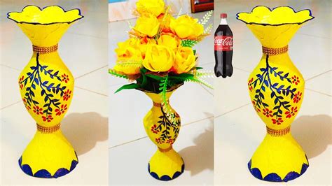 How To Make Plastic Bottle Flower Vase Plastic Bottle Craft Ideas How To Make Flower Vase