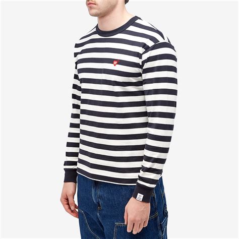 Human Made Long Sleeve Striped T Shirt Navy End