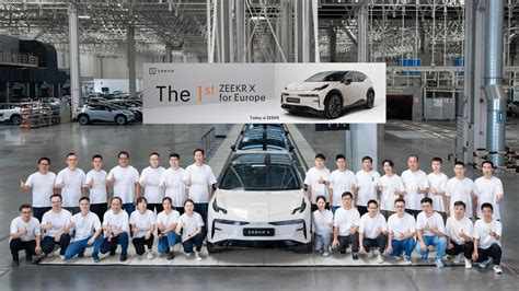 First Europe Bound Zeekr X Crossover Evs Roll Off The Assembly Line In