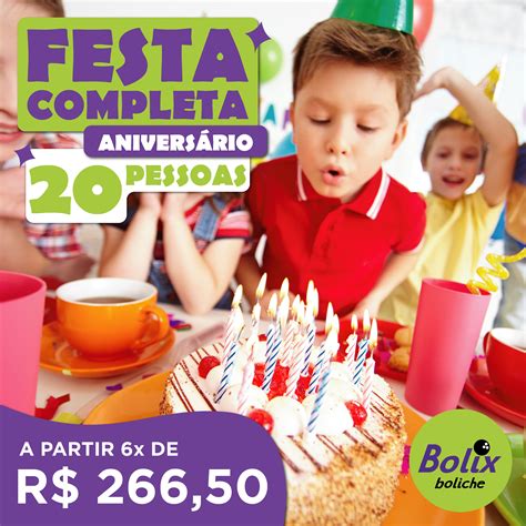 Bolix Pacote Festa Anivers Rio Para Pessoas Alimenta O Completa