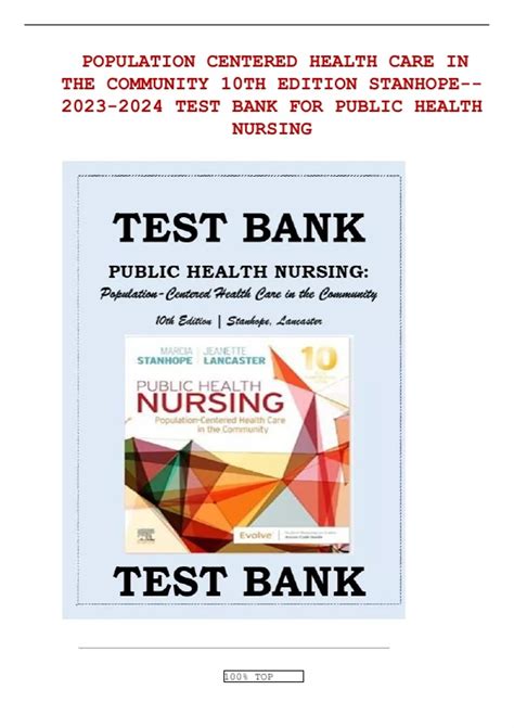 Test Bank For Public Health Nursing Population Centered Health Care In