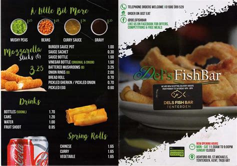 Dels Fish Bar Tenterden Kent