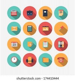 Vector Office Icons Stock Vector (Royalty Free) 174410444 | Shutterstock