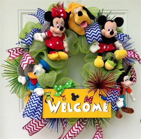 Mickey Mouse Welcome Wreath By SparkleForYourCastle On Etsy