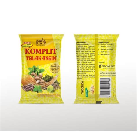 Jual Tolak Angin Jamu Komplit Sidomuncul Rasa Jeruk Nipis Sachet