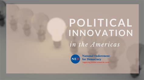 Political Innovation In The Americas National Endowment For Democracy