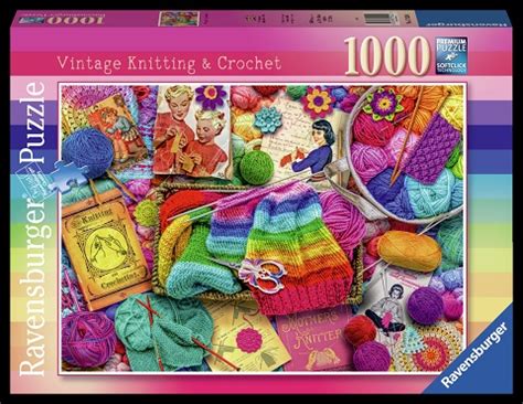 Ravensburger Palapeli Palaa Vintage Knitting Crochet Villakeiju