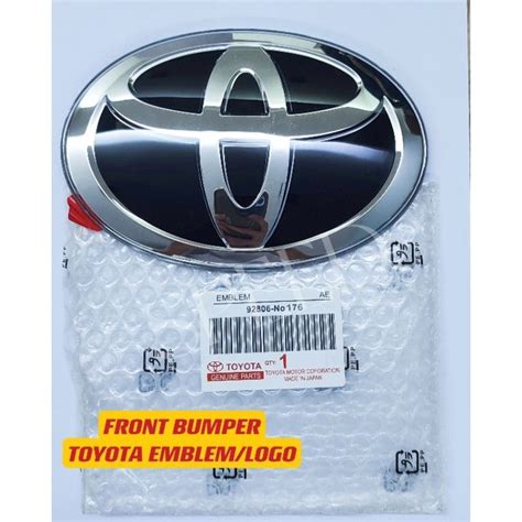 toyota front bumper emblem toyota logo bumper depan shopee singapore
