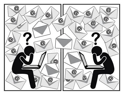 Confusing Email Communication Stock Illustration Illustration Of Firm