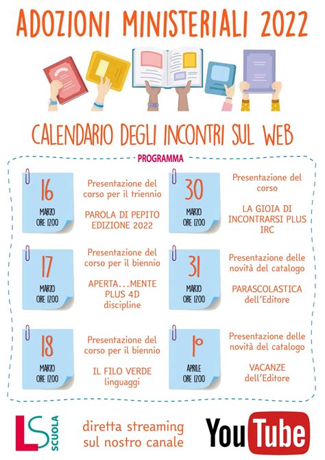 Calendario presentazioni novità 2022 LS Scuola LS Scuola Educational