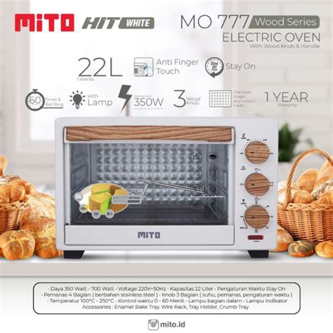 Jual Electric Oven Mito Hit Mo777 Mo 777 Open Listrik 22 Liter 22l Low