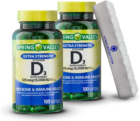 Amazon Spring Valley Vitamin D Softgels Vitamin D Iu