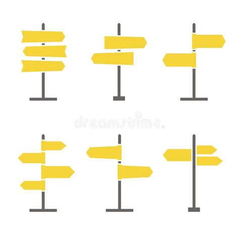 Ensemble Plat D icône De Panneaux Routiers Illustration de Vecteur