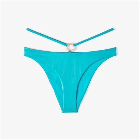 Jimmy Choo Malibu Metallic Regenerated Nylon And Lyra Cut Out Bikini