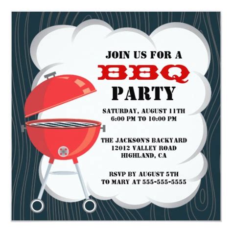 Bbq Party Invitation Zazzle