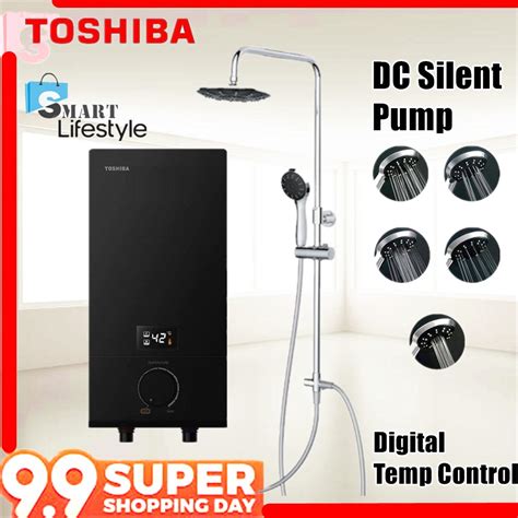 Toshiba Instant Electric Water Heater With Pump Rain Shower Dsk38es3mb Rs Shopee Malaysia