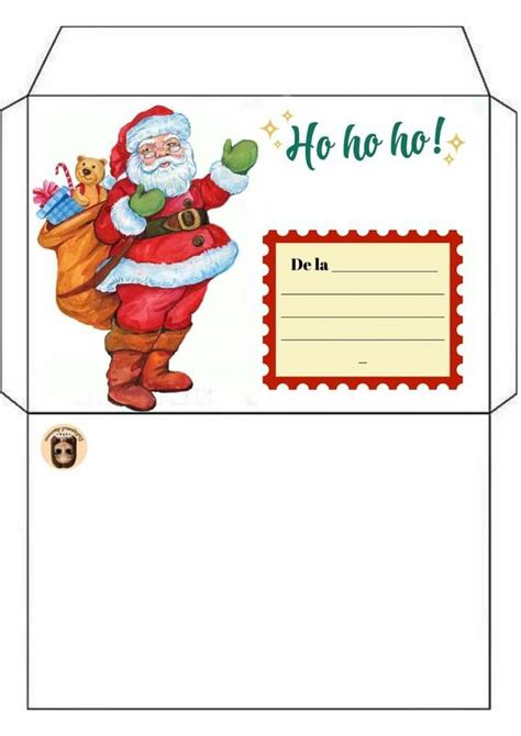 An Envelope With Santa Claus Holding A Teddy Bear