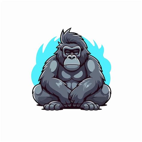 Premium Vector Cute Gorilla Cartoon Vector Illustration