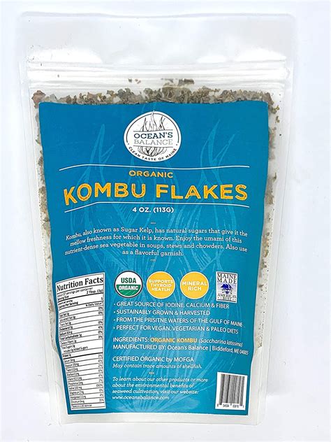 Oceans Balance Organic Kombu Flakes 4 Oz 113 G