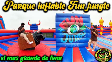 Fun Jungle Parque Inflable M S Grande Lima San Miguel Parque De