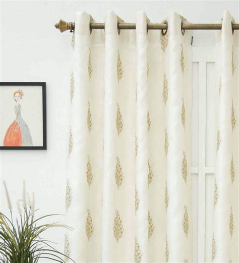 Buy Yellow Traditional Polyester Ft Semisheer Eyelet Door Curtain By