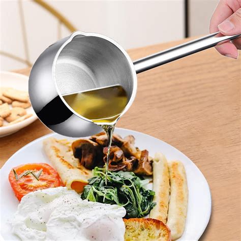 Stainless Steel Mini Saucepan Condiment Sauce Pan Small Cookware Hot Oil Small Pot Butter Warmer