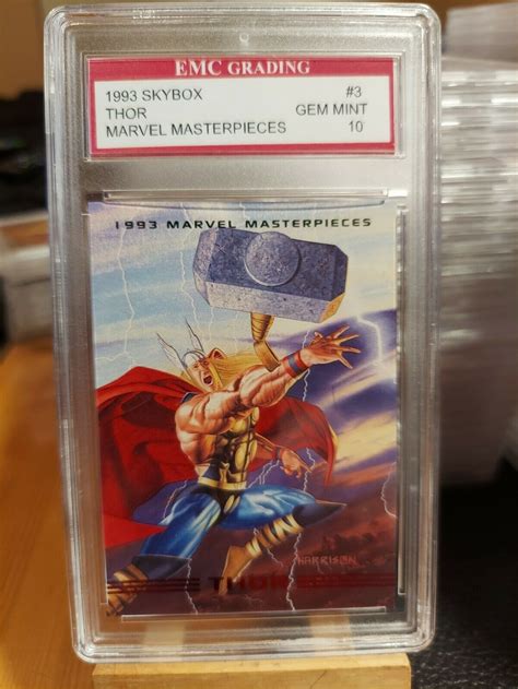 Mavin Thor Marvel Masterpieces Card Emc Graded Vintage Skybox