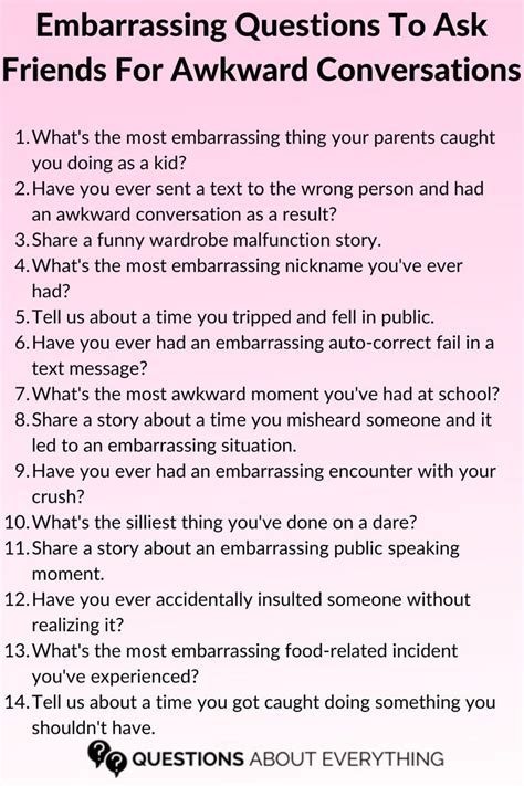 150 Embarrassing Questions To Ask Friends Funny Artofit