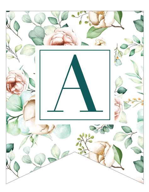 Free Printable Traditional Floral Banner Letters - World of Printables ...