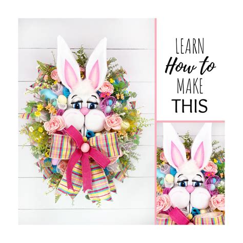 How To Make A Bunny Wreath DIY Easter Wreath Step By Step Spring