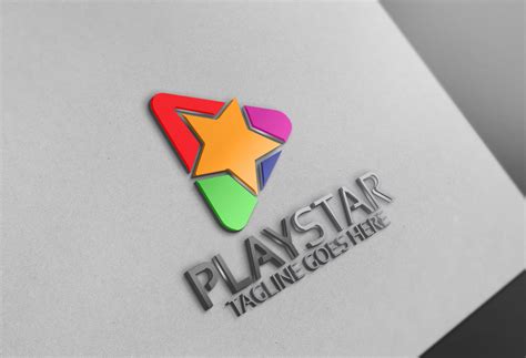 play star logo branding logo templates creative market