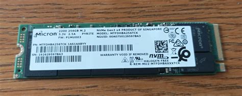 Micron 2200v SSD 256gb PCIe NVMe M.2 2280 for sale online | eBay