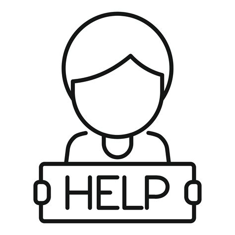 Help Request Icon Outline Vector Information Service 15109307 Vector